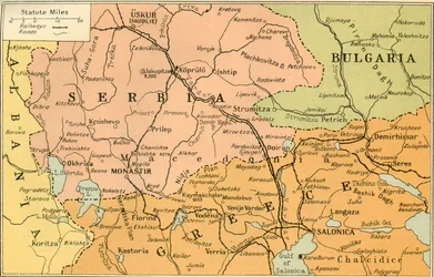 Kort over Salonica Front, 1919.