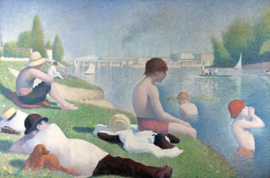 Badende i Asnières Badende i Asnières, 1884
