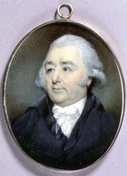 Portrætminiature af John Flaxman, ca. 1798 (akvarel på elfenben)
