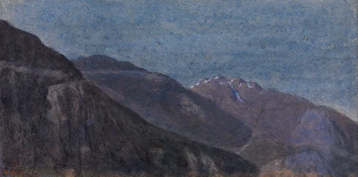 Ticino-dalen fra Giornico (akvarel)