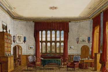Et interiør af et værelse, Christ Church, Oxford,