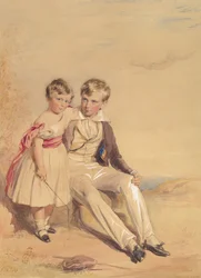 Portræt af to børn, 1837.