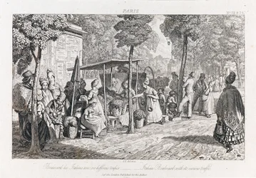 Boulevard Des Italiens, ca. 1821 (radering)