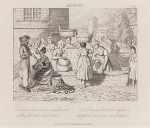 Vask grøntsager, Heming, ca. 1821 (ætsning)