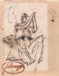 Siddende klassisk figur