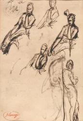 Siddende og stående figurer