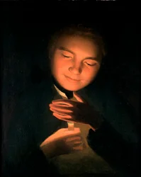 Kunstnernes bror James, der holder et stearinlys, 1761