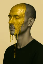 Golden Static, 2025 (akryl på lærred)