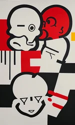"Systems of Emotion", 2024 (Akryl på lærred)