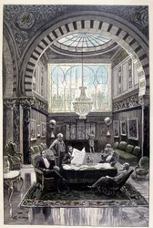 Det var det mest behagelige samtalested (side 34) i "" Testamente om en excentriker"" af Jules Verne