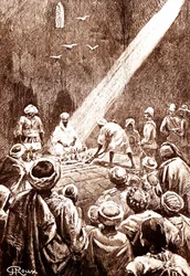 Nubisk ørken. Nordsudan stamme. 1888 (gravering)