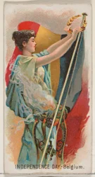 Independence Day, Belgien, Østrig, fra Holidays-serien N80 for Duke brand cigarett..., 1890.