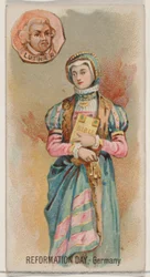 Reformation Day, Tyskland, fra Holidays-serien N80 for Duke-cigaretter, 1890., 1890.