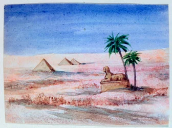 Sphinx and Pyramids, Giza I, 1820-1876