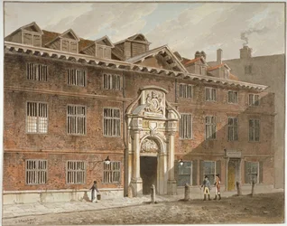 Vestfronten af Blackwell Hall, King Street, City of London, 1811.