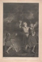 West Window of the Chapel, New College Oxford, Adoration of the Shepherds, Fra Nativity Scene
