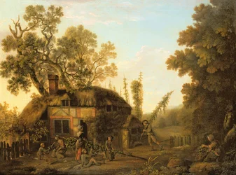 Humleplukning, ca.1760