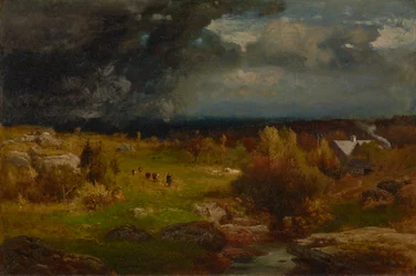 Oprydning 1875 (olie på lærred)