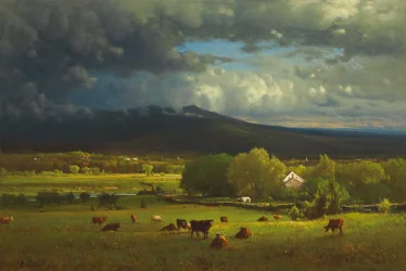 Solnedgang ved floden, 1867