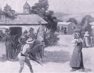 Bethunes lokkefugle, fra After Pretoria: The Guerilla War udgivet af Harmsworth Bros Limited, 1901