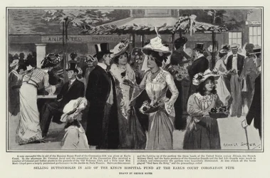 Sælger knaphuller til fordel for King