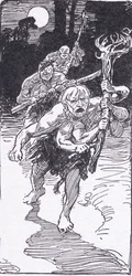 Mens de lå og sov, kom de forfærdelige mænd ned, fra The Heroes udgivet af George Allen og Unwin 1929