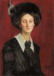 Hilda i sort hat