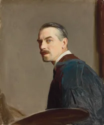 Selvportræt af kunstneren (olie på lærred)
