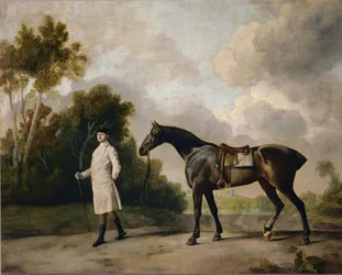 Assheton, 1. Viscount Curzon, med sin hoppe Maria
