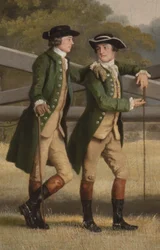 Detalje fra William Henry Cavendish-Bentinck, 3. hertug af Portland og hans yngre bror Lord Edward, 1767-68 (detalje af 3089923)