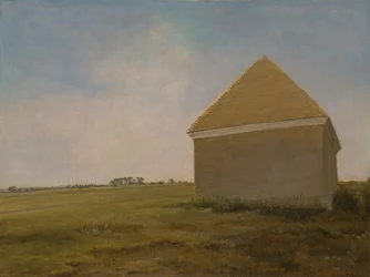 Newmarket Heath, med et nedrevet hus