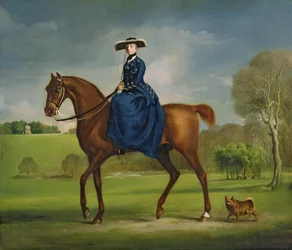 Grevinden af Coningsby i Charlton-jagtens kostume, ca. 1760
