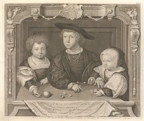 Tre børn af kong Henrik 7. og Elizabeth af York, hans dronning