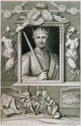 Vilhelm I Erobreren (1027-87) Konge af England fra 1066, indgraveret af kunstneren (gravering)