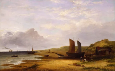 Coast Scene (olie på lærred)