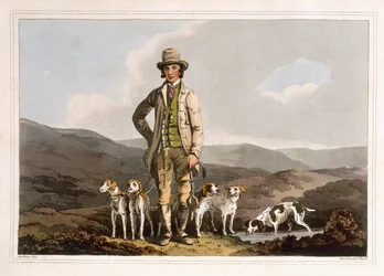 The Dog Breaker, graveret af Robert Havell te Elder, udgivet 1814 af Robinson and Son, Leeds