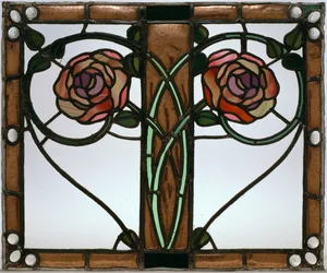 Dør, omkring 1897 (farvet glas)