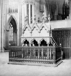 Monument af Walter de Grey, York Minster, York, North Yorkshire, begyndelsen af det 20. århundrede.