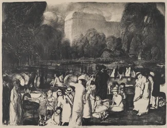 I parken, lys, 1916