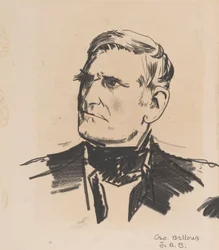 Portræt af en mand, ca. 1922 (lito farveblyant på papir)