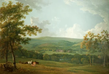 Et fjernt billede af Towneley Hall, ca. 1777