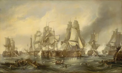Slaget ved Trafalgar, 21. oktober 1805, ca. 1836 (olie på lærred)