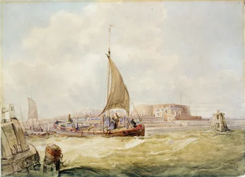 The Old Harbour, Hull (pen, blyant, sepia og akvarel på papir)