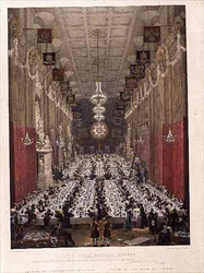 Overborgmesterens middag i Guildhall, 9. november 1828 (litho)