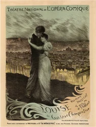Plakat til Oper Louise af Gustave Charpentier, 1900