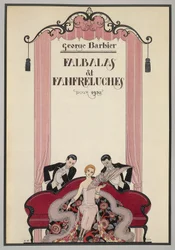 Forside af Falbalas et Fanfreluches, almanak fra 1925, af George Barbier (1882-1932), Frankrig, 20. århundrede