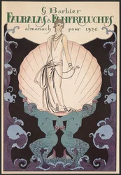 Falbalas et Fanfreluches, Almanak for 1924, forside, af George Barbier, tryk