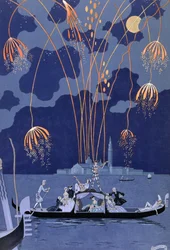 Fyrværkeri i Venedig, illustration til 