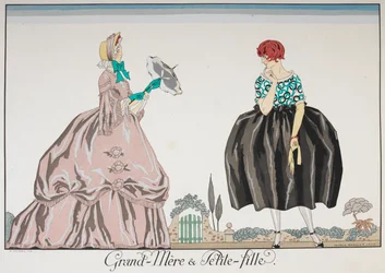 Grand-Mere et Petite fille. En ældre kvinde og en ung pige.