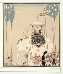 La Belle Missous fra Personages de Comedie, pub. 1922 (stenciltryk)